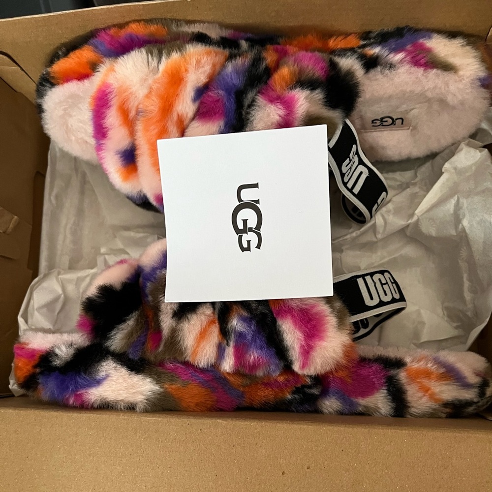 UGG kids Fluff Yeah Slide (motlee)